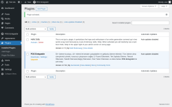 Page screenshot: Plugins ‹ Test site — WordPress
