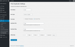 Page screenshot: Tools &rarr; Post Duplicator