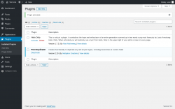 Page screenshot: Plugins &lsaquo; Test site &mdash; WordPress