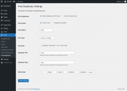 Page screenshot: Tools &rarr; Post Duplicator