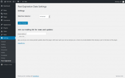 Page screenshot: Settings  &rarr; Post Expiration