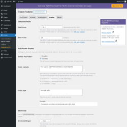 Page screenshot: Future &rarr; Future Actions &rarr; 
                    Display                