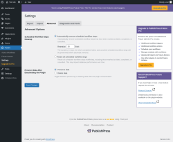 Page screenshot: Future → Settings → 
                    Advanced                