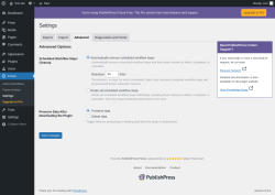 Page screenshot: Future &rarr; Settings &rarr; 
                    Advanced                