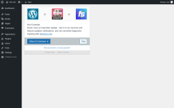 Page screenshot: ‹ Test site — WordPress