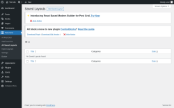 Page screenshot: Post Grid → All Saved Layouts