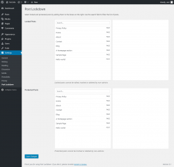 Page screenshot: Settings  &rarr; Post Lockdown