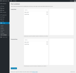 Page screenshot: Settings &rarr; Post Lockdown