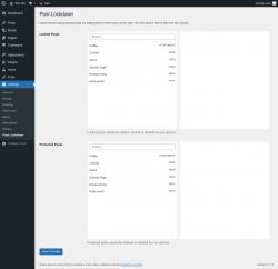 Page screenshot: Settings &rarr; Post Lockdown