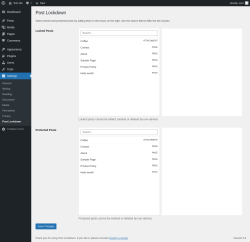 Page screenshot: Settings &rarr; Post Lockdown