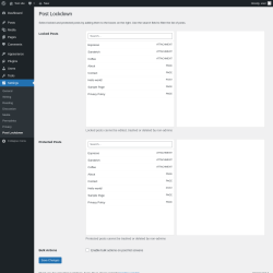 Page screenshot: Settings &rarr; Post Lockdown