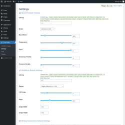 Page screenshot: Post Saint → Settings