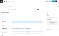 Page screenshot: Add New Page ‹ Test site — WordPress