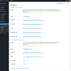 Page screenshot: Post Saint → Settings