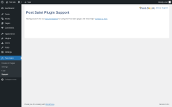 Page screenshot: Post Saint → Support