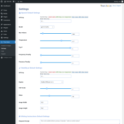 Page screenshot: Post Saint → Settings