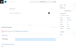 Page screenshot: Add Post ‹ Test site — WordPress