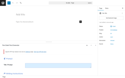 Page screenshot: Add Page ‹ Test site — WordPress