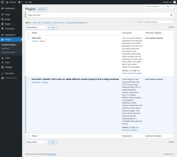 Page screenshot: Plugins ‹ Test site — WordPress