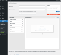 Page screenshot: Post Slider and Carousel &rarr; Add New Layout