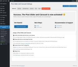 Page screenshot: Post Slider and Carousel &rarr; Settings