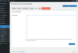 Page screenshot: Post Slider and Carousel &rarr; Settings &rarr; CSS