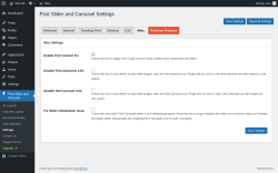 Page screenshot: Post Slider and Carousel &rarr; Settings &rarr; Misc