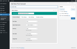 Page screenshot: Post Carousel → Add New Post Carousel