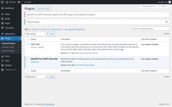 Page screenshot: Plugins &lsaquo; Test site &mdash; WordPress