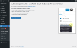 Page screenshot: Post to GMB  → Auto-post templates