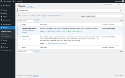 Page screenshot: Plugins &lsaquo; Test site &mdash; WordPress