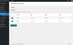 Page screenshot: WP Admin Columns