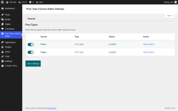 Page screenshot: Post Type Column Editor