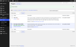 Page screenshot: Plugins &lsaquo; Test site &mdash; WordPress