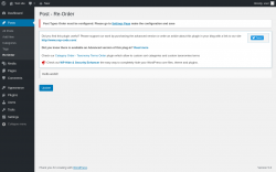 Page screenshot: Posts &rarr; Re-Order