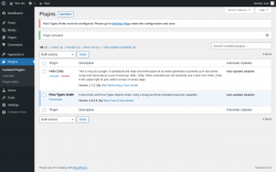 Page screenshot: Plugins &lsaquo; Test site &mdash; WordPress