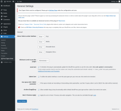 Page screenshot: Settings &rarr; Post Types Order