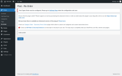 Page screenshot: Posts → Re-Order