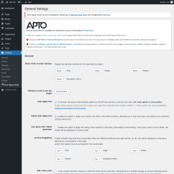 Page screenshot: Settings &rarr;  Post Types Order