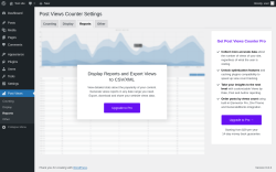 Page screenshot: Post Views → Reports