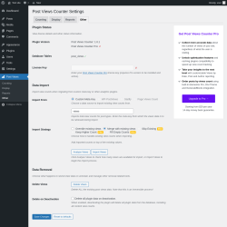 Page screenshot: Post Views &rarr; Other