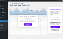 Page screenshot: Post Views &rarr; Reports