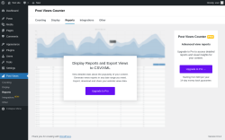 Page screenshot: Post Views &rarr; Reports
