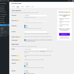 Page screenshot: Post Views &rarr; Display