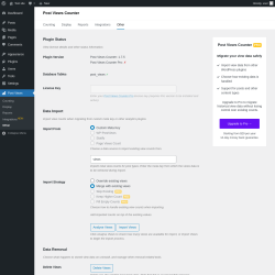 Page screenshot: Post Views &rarr; Other