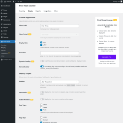 Page screenshot: Post Views &rarr; Display