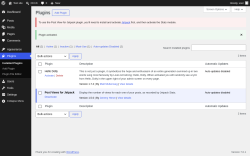 Page screenshot: Plugins &lsaquo; Test site &mdash; WordPress