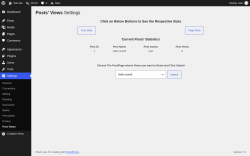 Page screenshot: Settings &rarr; Post Views