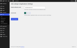 Page screenshot: Jobs &rarr; Settings