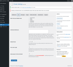Page screenshot: Postie → User